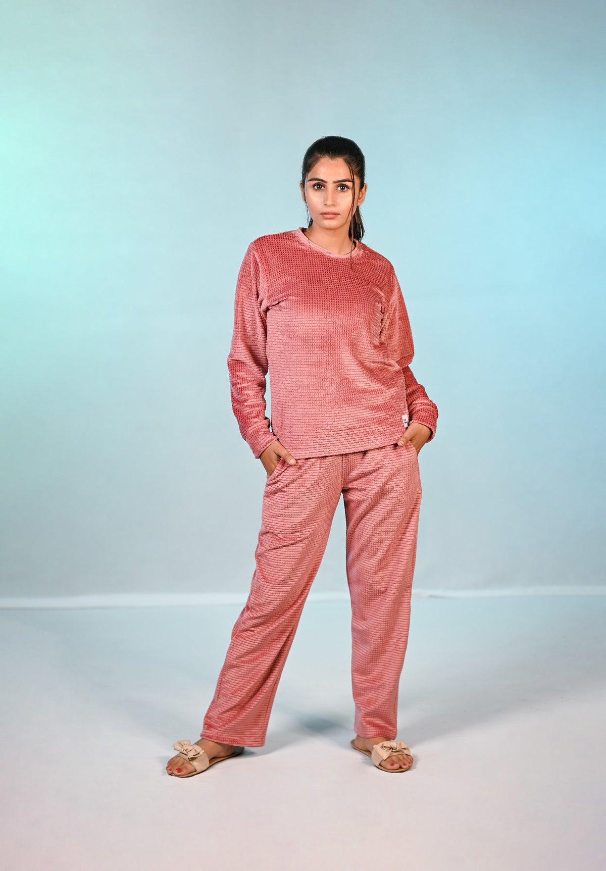 Premium Velvet Nightwear - PEACH