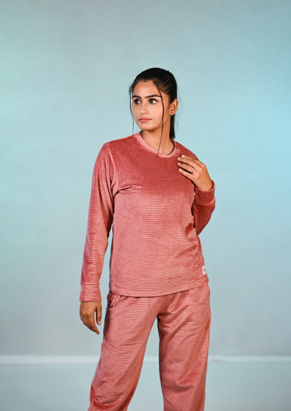 Premium Velvet Nightwear - PEACH