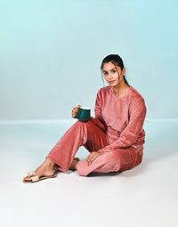 Premium Velvet Nightwear - PEACH